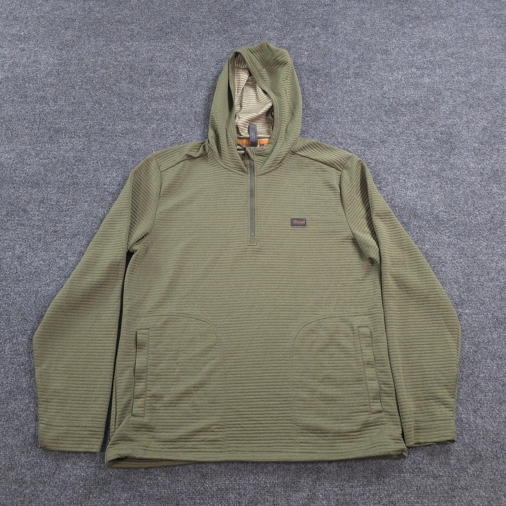 Marsh Wear Hoodie Mens XL Green Sullivan Tech 1/4 Zip Pullover Hike Outdoors